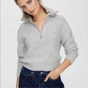 Aritzia Wilfred Gwyneth Alpaca Wool Crop Quarter Zip
Sweater O Ring Size XXS